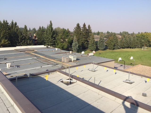 Warning line system on school roof | RoofGuard