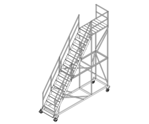 Custom mobile stair platform drawing