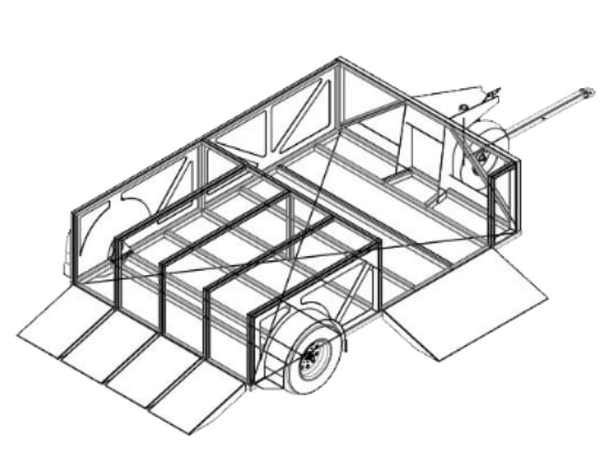 Wheel and brake service cart drawing | aviation maintenance