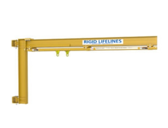 column mounted swing arm rigid rail system | fall protection