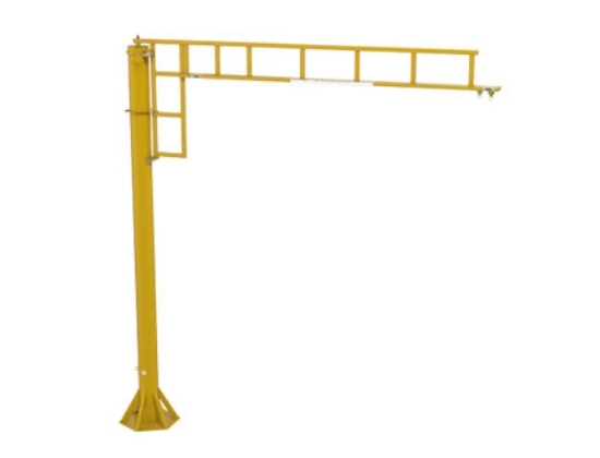 Free standing swing arm rigid rail system | fall protection