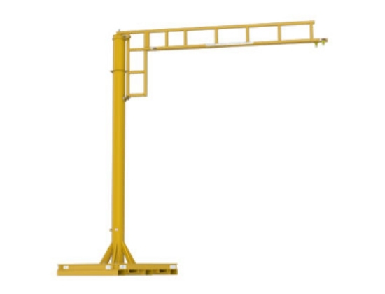 Portable base swing arm rigid rail system | fall protection