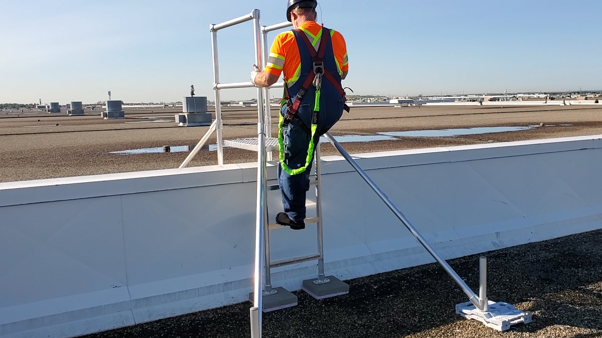 RoofStep Crossover Platform 3 x 3 | Parapet Ladder System