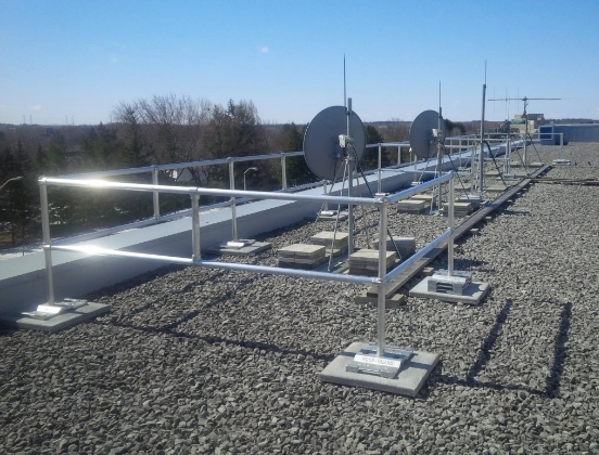 RoofGuard guardrail system on roof edge | fall protection