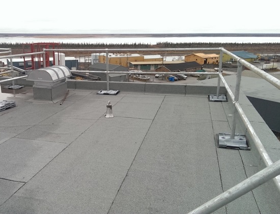 Custom Configuration RoofGuard Classic Edge Protection Installation in Inuvik