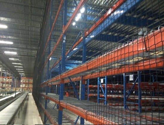 Flushmount RackGuard Netting for pallet racks | Safety netting