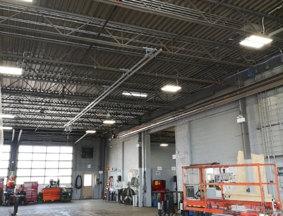 Rigid Rail fall arrest system installed on ceiling