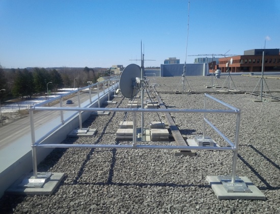 RoofGuard Classic Guardrail System Install at Algonquin College