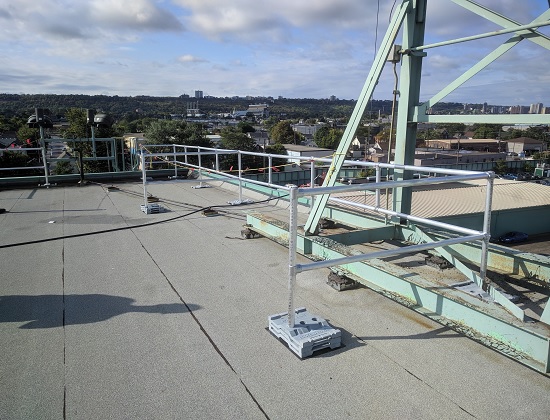 RoofGuard Rooftop Edge Protection and Fixed Access Ladder Egress