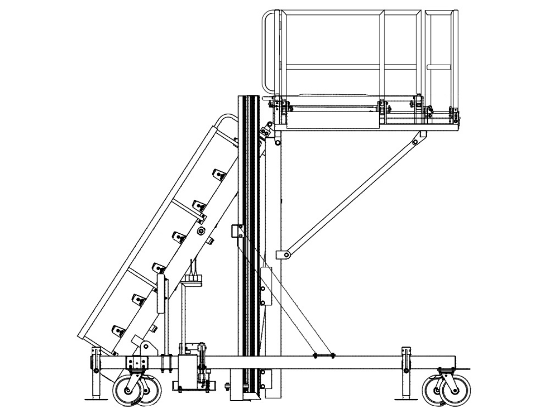 Aircraft Access Stand DF071557-04XP rendering | Aircraft Maintenance