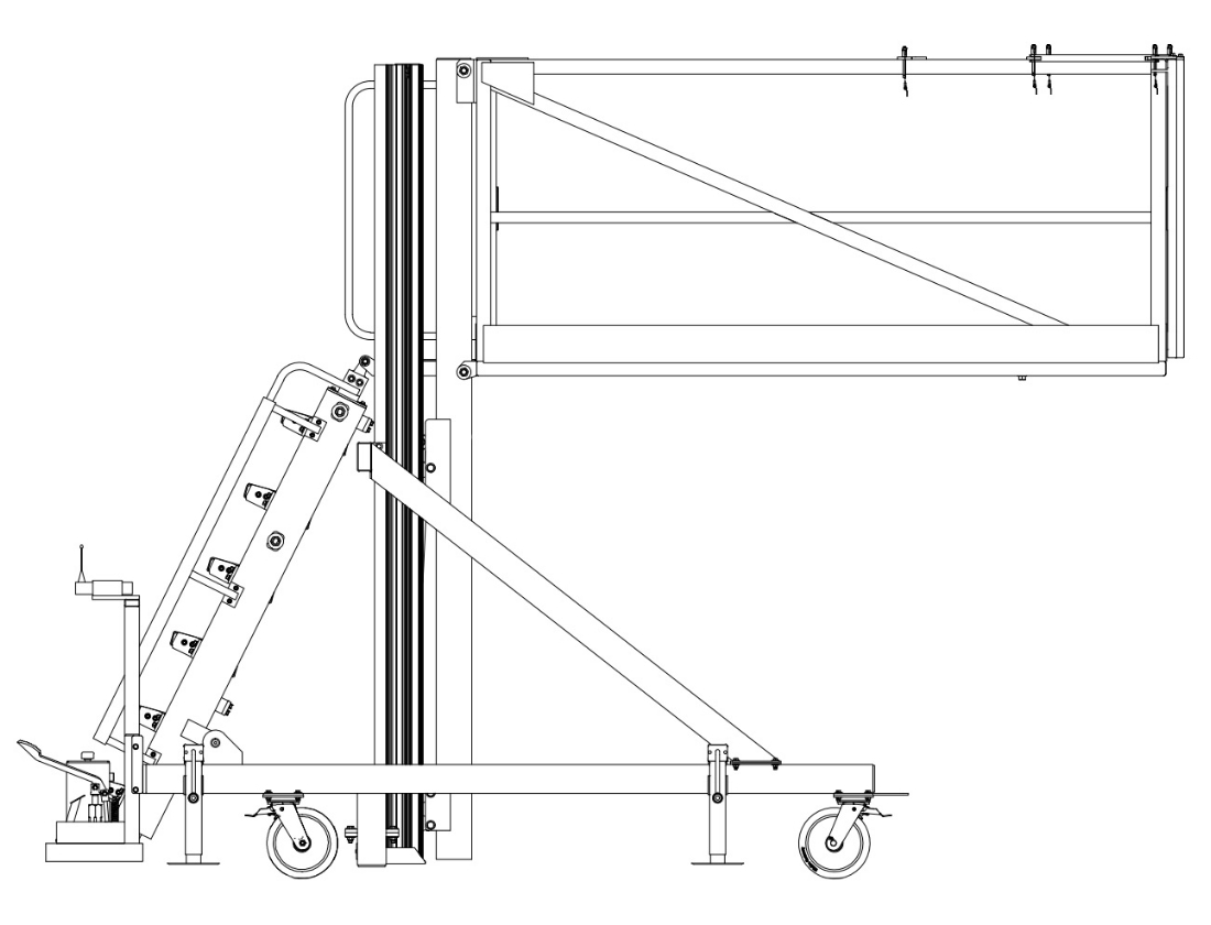 Aircraft Access Stand Extended platform rendering | Aircraft Maintenance