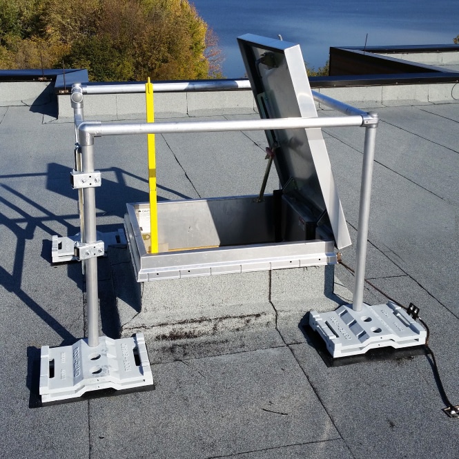 Roof Hatch Guardrail Small Banner