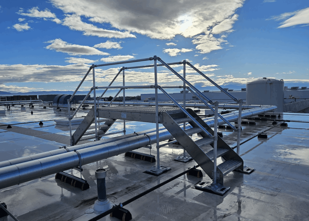 Custom Rooftop Access Solution for Complex Manufacturing Roof Layout (7)